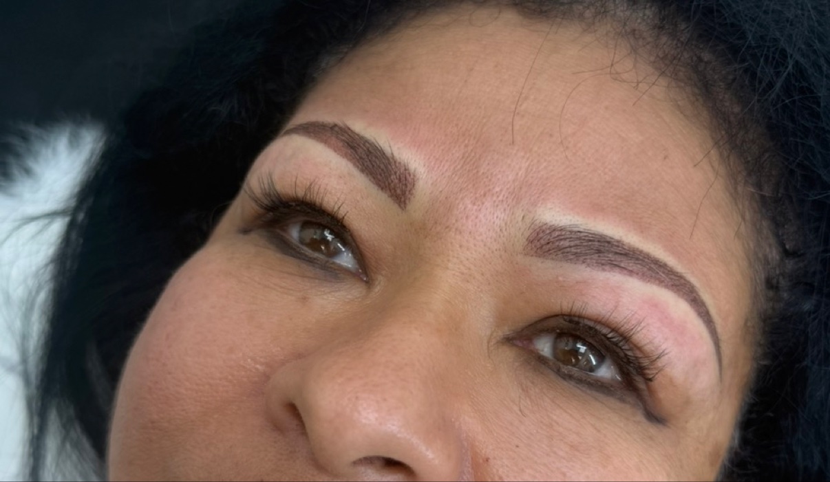 Client brows after permanent makeup by Sheila